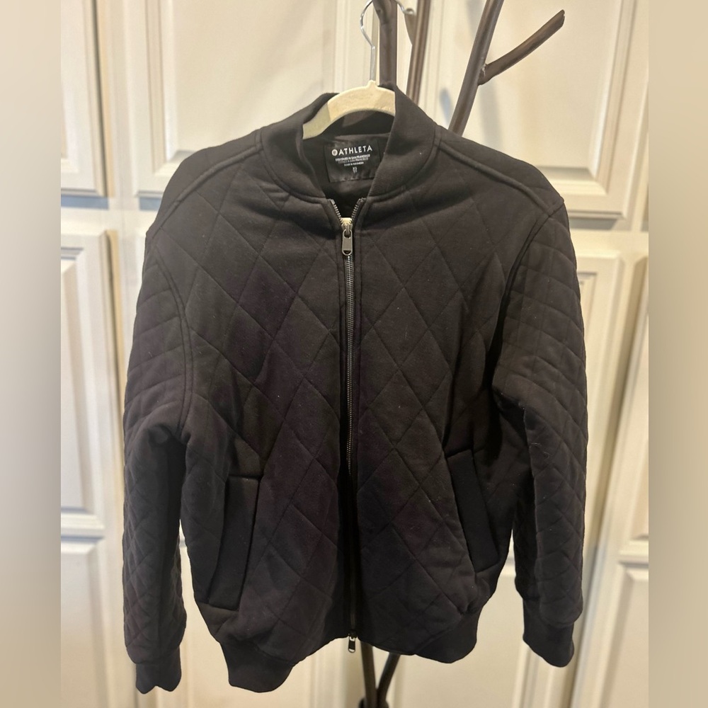 Athleta quilted fleece jacket size xs